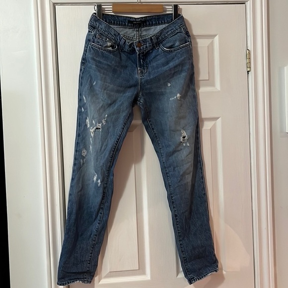 Jbrand Boyfriend "Jake" Broken (Distressed) Jeans Size 26 - Picture 2 of 10